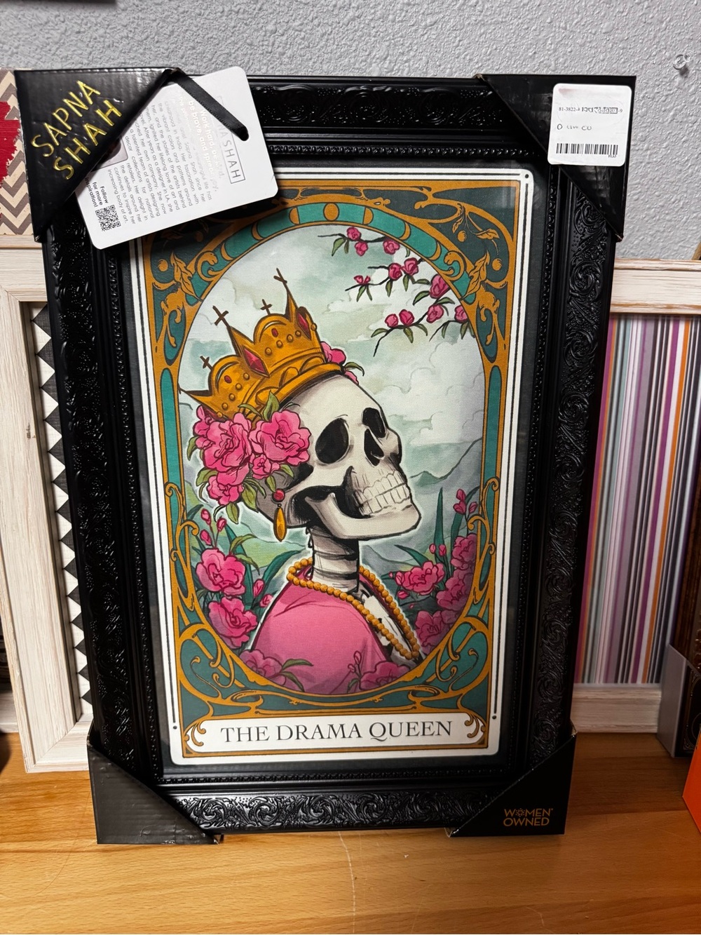 'The Drama Queen' Art Print - Pink & Gold Sapna Shah VIRAL